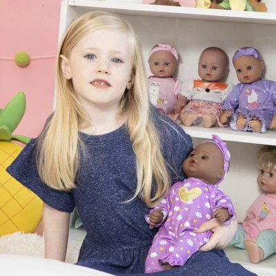 Adora Playtime Black Baby Doll Purple Dreams, 13 Inch Dark Skintone, Open/Close Eyes, Baby Toy Gift For Age 1+ - Image 2