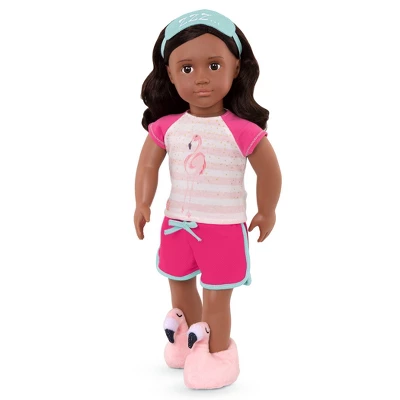 Our Generation Sleepover Pajama Outfit For 18" Dolls - Flamingo Dreaming - Image 3
