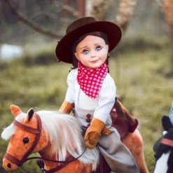 The Queen' Treasures 18" Doll 13 Pc Frontier Outfit And Horse, Fits American Girl