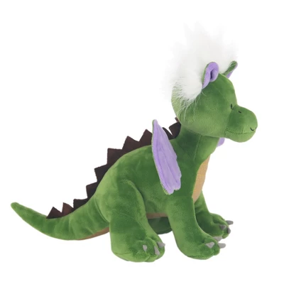 Lambs & Ivy Dragon Plush Green/Purple Stuffed Animal Toy - Gus - Image 2