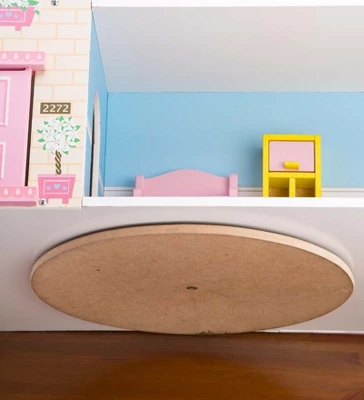 HearthSong Imagine My Place Dollhouse With Turntable And 35-Piece Dollhouse Furniture Set - Image 5