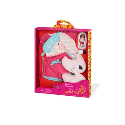 Our Generation Sleepover Pajama Outfit For 18" Dolls - Flamingo Dreaming - Image 4
