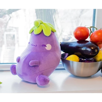 Toynk MochiOshis Eggplant 10-Inch Character Plush Toy | Murasaki Nasukkoshi - Image 5
