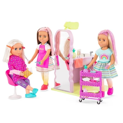 Glitter Girls Hair Salon Playset & Styling Accessories For 14" Dolls