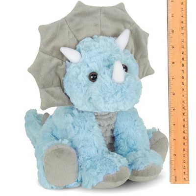 Bearington Collection Tracer Plush Triceratops Dinosaur Stuffed Animal, 11.5" - Image 4
