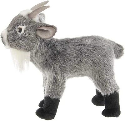 Bearington Garret Plush Gray Goat Stuffed Animal, 12 Inches - Image 3