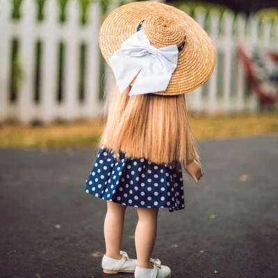 The Queen's Treasures 18 Inch Doll Blue Polka Dot Dress With White Bow Shoes - Image 3