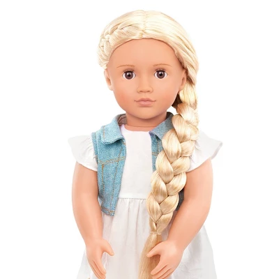 Our Generation Phoebe With Hair Clips & Styling Book 18" Hair Grow Doll - Image 5