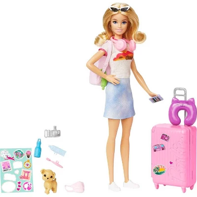 Barbie Doll And Accessories Travel Set With Puppy - Image 2
