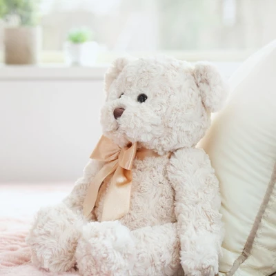 Bearington Huggles Creamy White Plush Bear: 16 Tall Classic Stuffed Teddy Bear - Image 4