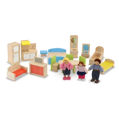 Melissa & Doug Hi-Rise Wooden Dollhouse With Furniture, Garage And Working Elevator - Image 3