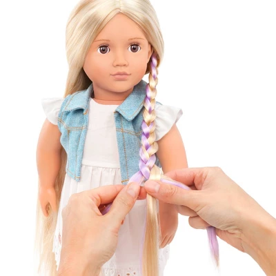 Our Generation Phoebe With Hair Clips & Styling Book 18" Hair Grow Doll - Image 3