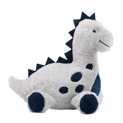 Lambs & Ivy Baby Dino Blue/Gray Plush Dinosaur Stuffed Animal Toy Plushie- Spike - Image 2