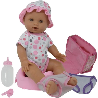 The New York Doll Collection 12 Inch Drink And Wet Potty Training Baby Doll - Image 7