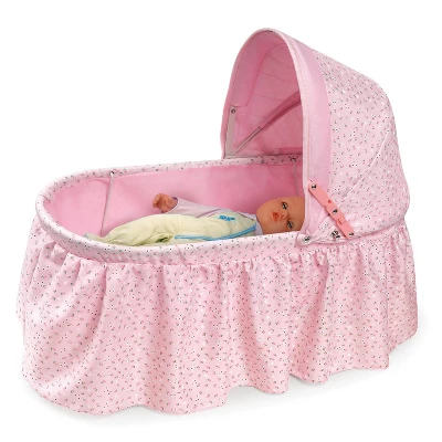 Badger Basket Folding Doll Cradle With Rosebud Fabric - Image 4
