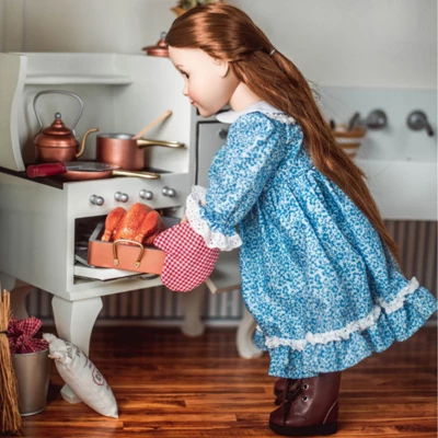 The Queen's Treasures 18 Inch Doll 1930's Style Wooden Stove & Oven - Image 2