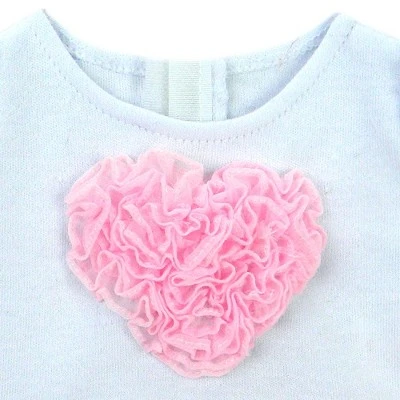 Sophia’s Heart Dress And Headband Outfit For 15'' Dolls, White/Pink - Image 3