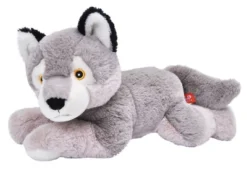 Wild Republic Ecokins Wolf Stuffed Animal, 12 Inches