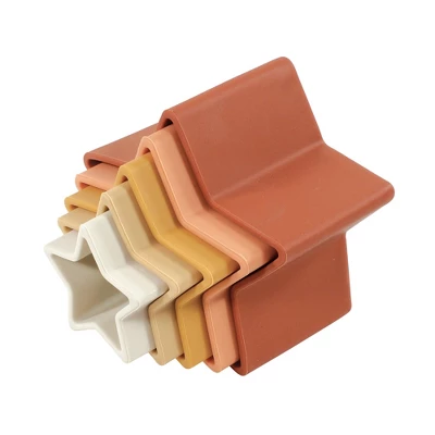 Hudson Baby Infant And Toddler Silicone Toy Stacking Cups, Star, One Size