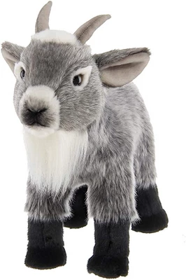 Bearington Garret Plush Gray Goat Stuffed Animal, 12 Inches - Image 2