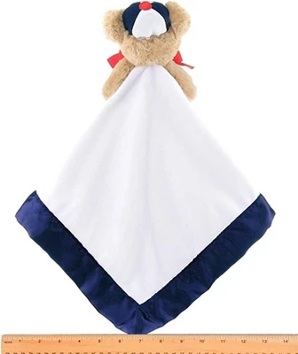 Bearington Baby Lil' Slugger Snuggler, Baseball Plush Teddy Bear Stuffed Animal Security Blanket, Lovey 15" - Image 3