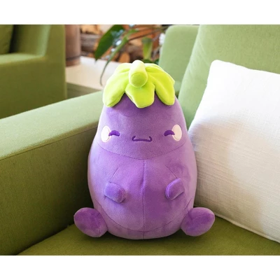 Toynk MochiOshis Eggplant 10-Inch Character Plush Toy | Murasaki Nasukkoshi - Image 4