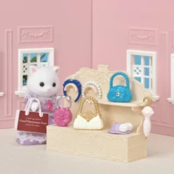 Calico Critters Town Series Fashion Showcase Set, Dollhouse Playset With Fashion Accessories