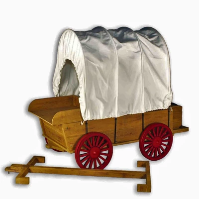 The Queen's Treasures 18 Inch Doll Little House Covered Wagon And Sleigh - Image 7