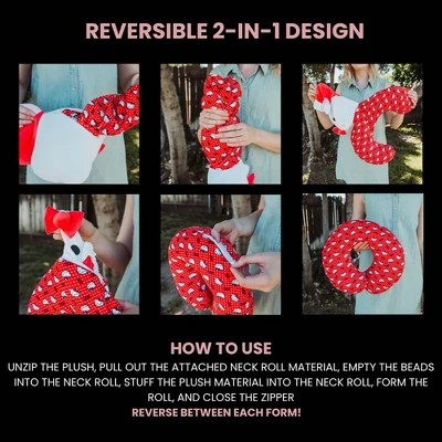 Surreal Entertainment Sanrio Hello Kitty Reversible Neck Roll Pillow And Plush Toy - Image 3