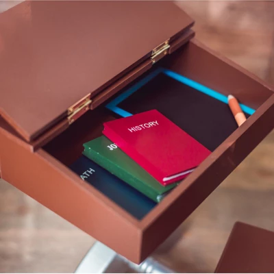 The Queen's Treasures 18 Inch Doll 1940’s Wood School Desk. And Accessories - Image 6