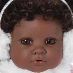 Adora Realistic Black Baby Doll Winter Dream Toddler Doll - 20 Inch, Soft CuddleMe Vinyl, Dark Brown Hair, Brown Eyes