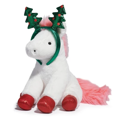 FAO Schwarz Pony With Tree Headband 12" Stuffed Animal - Image 4