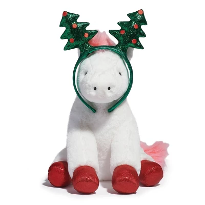 FAO Schwarz Pony With Tree Headband 12" Stuffed Animal - Image 5