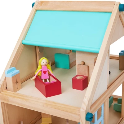 Olivia's Little World Kids Buildable Furnished Wooden Dollhouse For 3.5" Dolls - Image 3