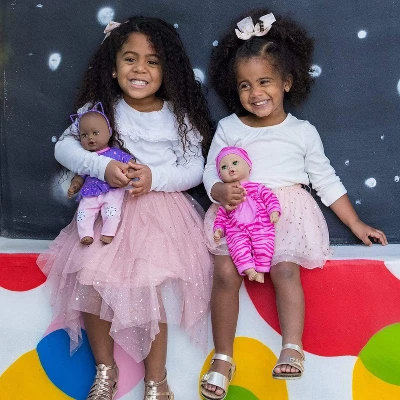 Adora Black Baby Doll 13 Inch Playtime Baby Wild At Heart With A Toy Baby Bottle - Image 6