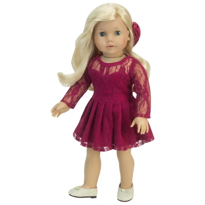 Sophia’s Glitter Shoes For 18” Dolls, Gold - Image 3