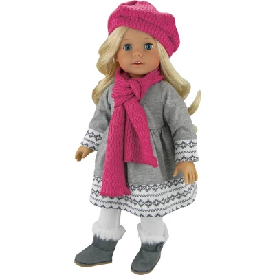 Sophia’s Doll Dress, Leggings, Hat, And Scarf Set For 18" Dolls - Image 5