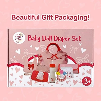 The New York Doll Collection Baby Doll Diaper Bag Set With Accessories - Image 4