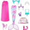 Barbie Doll And Fantasy Pets Dress-Up Doll Mermaid Tail And Skirt