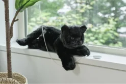 Bearington Collection Plush Stuffed Animal Black Cat, 15"