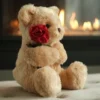 Bearington Collection Remington Stuffed Animal Teddy Bear Holding A Rose, 9.5"