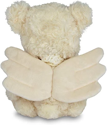Bearington Peace Plush Stuffed Animal Angel Teddy Bear, 12"