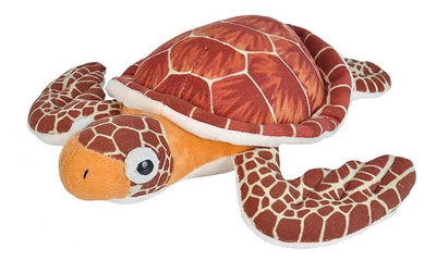 Wild Republic Cuddlekins Mini Loggerhead Sea Turtle Stuffed Animal, 8 Inches