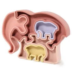 Hudson Baby Infant And Toddler Silicone Puzzle, Elephant, One Size