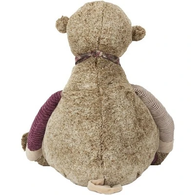 Mina Victory Plush Lines Monkey Plush Animal 23" X 24" Brown Indoor Stuffed Animal - Image 5