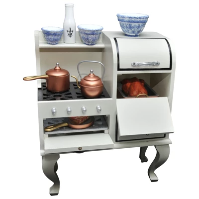 The Queen's Treasures 18 Inch Doll 1930's Style Wooden Stove & Oven - Image 5