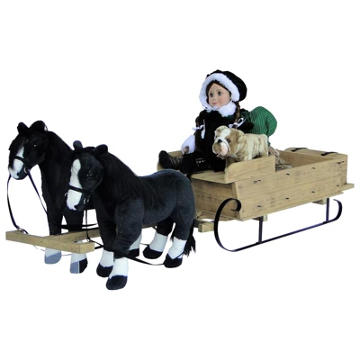 The Queen's Treasures 18 Inch Doll Little House Covered Wagon And Sleigh - Image 3