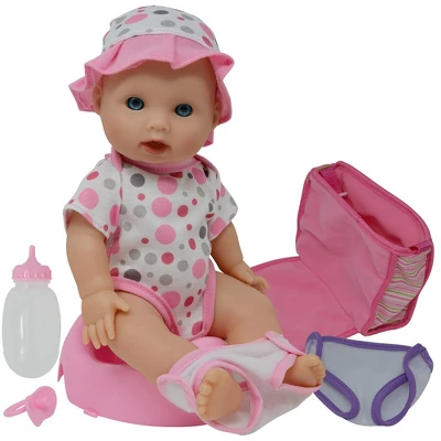 The New York Doll Collection 12 Inch Drink And Wet Potty Training Baby Doll - Image 12