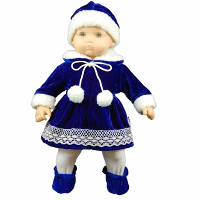 The Queen's Treasures 15 In Doll Clothes Blue Velvet Complete Dress Outfit - Image 3