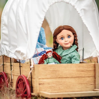 The Queen's Treasures 18 Inch Doll Little House Covered Wagon And Sleigh - Image 8